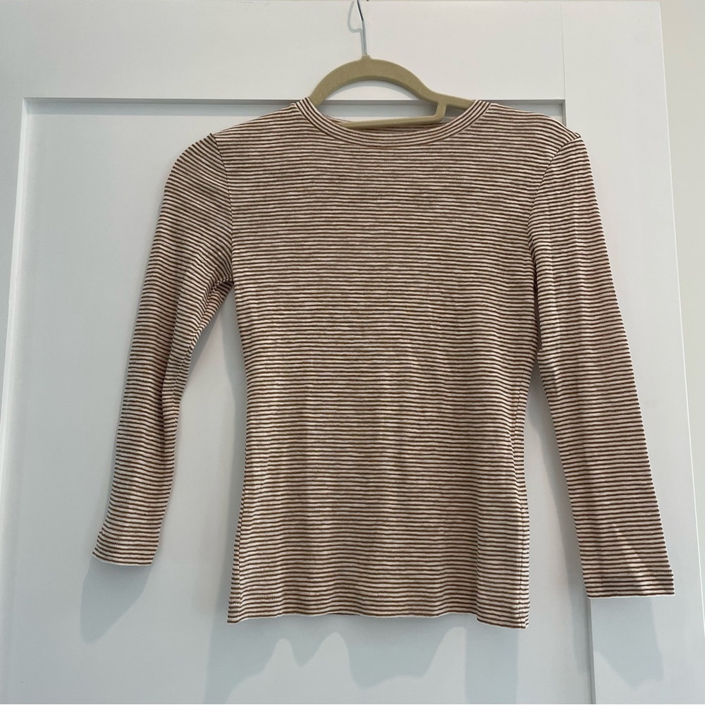 Vince Striped Linen Tee
